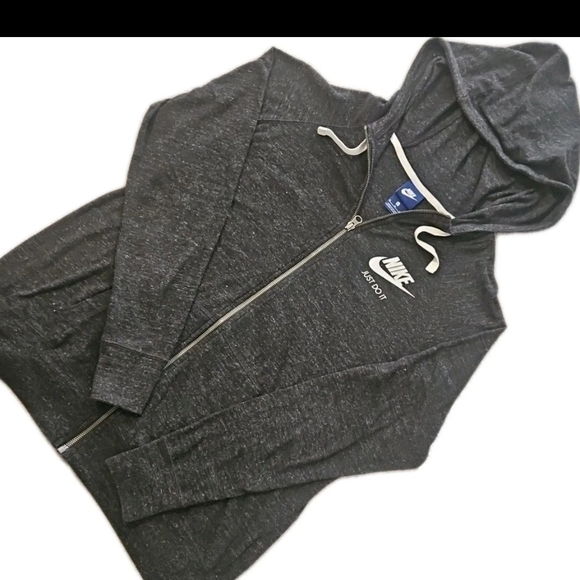 Nike Hoodie Men L /Women XL Gray Y2k Boho Cottage Grunge Normcore[1C] - Picture 2 of 16